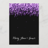 ウェディングパーティー 落ちる星 紫 エンクロージャーカード (裏面)