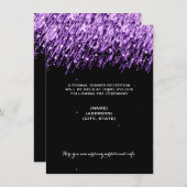 ウェディングパーティー 落ちる星 紫 エンクロージャーカード (正面/裏面)