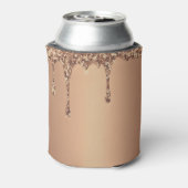 ウェディングパーティー 銅 ゴールド ドリップ グリッター 結婚式 缶クーラー (缶裏面)