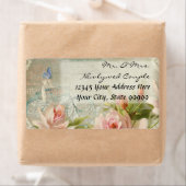 ウェディングヒップスター自転車バラ素朴ウッドコテージ ラベル (インサイチュ)