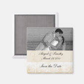 ウェディングビクトリアン日付マグネットを保存 マグネット (正面/裏面)