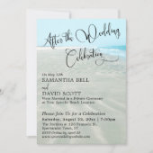 ウェディングビーチイベント後の波紋の砂アクアウォーター 招待状 (正面)