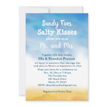 ウェディングビーチ サンディトーズの結婚式後パーティー招待状