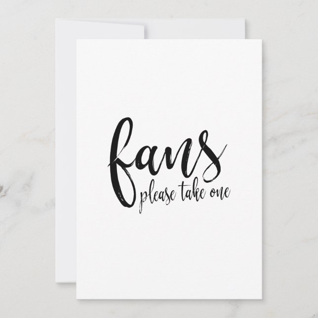 ウェディングファンのカリグラフィーお手頃サイン (正面)