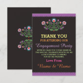 ウェディングフィエスタ パープル メキシカン カードに感謝 招待状 (正面/裏面)