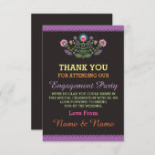 ウェディングフィエスタ パープル メキシカン カード ありがとう (正面/裏面)