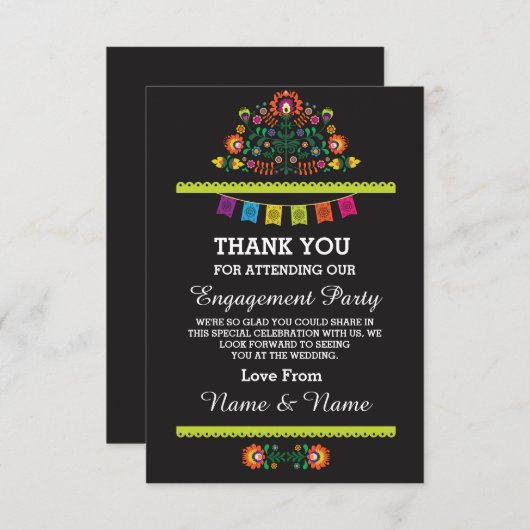 ウェディングフィエスタ メキシカンカード ありがとう サンキューカード (正面/裏面)