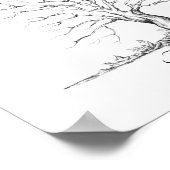 ウェディングフィンガープリントツリーゲストブック ポスター (角)