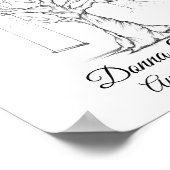 ウェディングフィンガープリントツリーポスター ポスター (角)