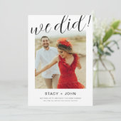 ウェディングフォトのお知らせ 招待状 (スタンド正面)