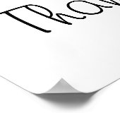 ウェディングフォトの小道具サイン「Thank」 ポスター (角)