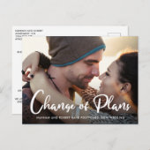 ウェディングフォトの延期のお知らせ プランの変更 案内ポストカード (正面/裏面)