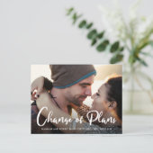 ウェディングフォトの延期のお知らせ プランの変更 案内ポストカード (スタンド正面)