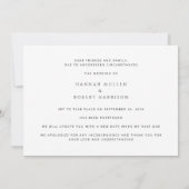 ウェディングフォトの延期　シンプルな計画変更 案内状 (裏面)