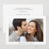 ウェディングフォトの延期　シンプルな計画変更 案内状 (正面/裏面)