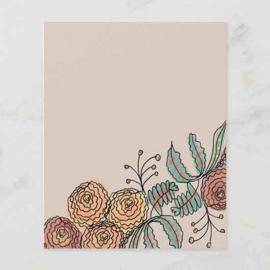 ウェディングフォトセッション フラワープライスリスト チラシ (裏面)