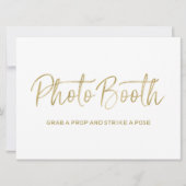 ウェディングフォトブース看板 | おしゃれなゴールド (正面)