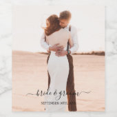 ウェディングフォトメモリーラブスクリプト ワインラベル (シングルラベル)