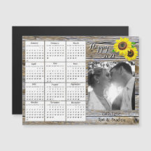 ウェディングフォト イエロー ひまわり ミニ 2021 カレンダー