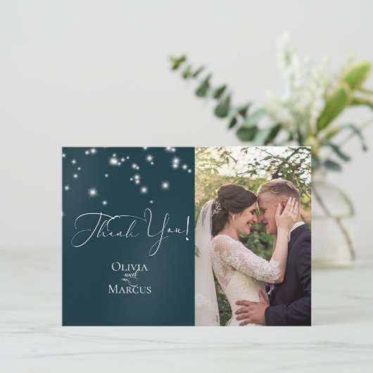 ウェディングフォト | エレガントなビーチのドリフトウッドアーバー サンキューカード (スタンド正面)