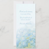 ウェディングフォト　ハイドランジア　カードありがとう 招待状 (裏面)