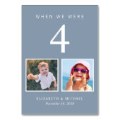 ウェディングフォト ファン ダスティーブルー テーブルナンバー (裏面)