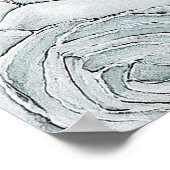 ウェディングフォト フローラル ブルー 水彩 エレガント ローズ ポスター (角)