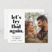 ウェディングフォト 結婚式の日程延期のお知らせ 案内ポストカード (正面/裏面)