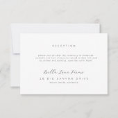 ウェディングフォーマルレセプション詳細エンクロージャカード サンキューカード (正面)