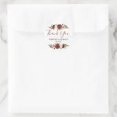 ウェディングフライトブルガンディブルーフローラルボホ ラウンドシール (バッグ)