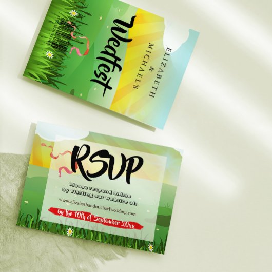 ウェディングフラワーズフェスティバルフィールズウェディングRSVP セーブザデート