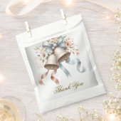 ウェディングフラワーベルピンクブルーリボン美しい フェイバーバッグ (クリップ留めされた状態)