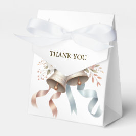 ウェディングフラワーベルピンクブルーリボン美しい フェイバーボックス