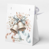 ウェディングフラワーベルピンクブルーリボン美しい フェイバーボックス (裏面サイド)