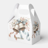 ウェディングフラワーベルピンクブルーリボン美しい フェイバーボックス (裏面サイド)