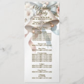 ウェディングフラワーベルピンクブルーリボン美しい プログラム (裏面)