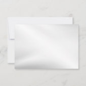 ウェディングフラワーベルピンクブルーリボン美しい 出欠カード (裏面)