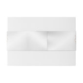 ウェディングフラワーベルピンクブルーリボン美しい 招待状ベリーバンド (裏面例)