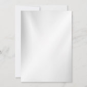 ウェディングフラワーベルピンクブルーリボン美しい 招待状 (裏面)