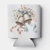 ウェディングフラワーベルピンクブルーリボン美しい 缶クーラー (裏面)