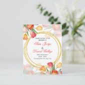 ウェディングフラワー招待状 出欠カード (スタンド正面)