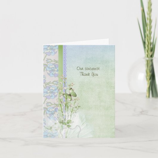 ウェディングフラワー サンキューカード (正面)