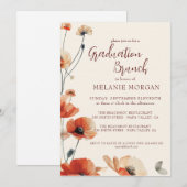 ウェディングブライドとパピー・フラワーズのフラワーブランچ 招待状 (正面/裏面)