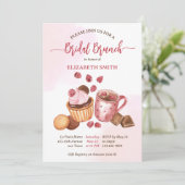 ウェディングブランチのチョコレートコーヒーベリー 招待状 (スタンド正面)