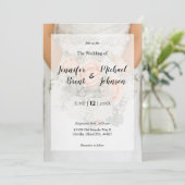 ウェディングブーケの結婚式招待状 招待状 (スタンド正面)