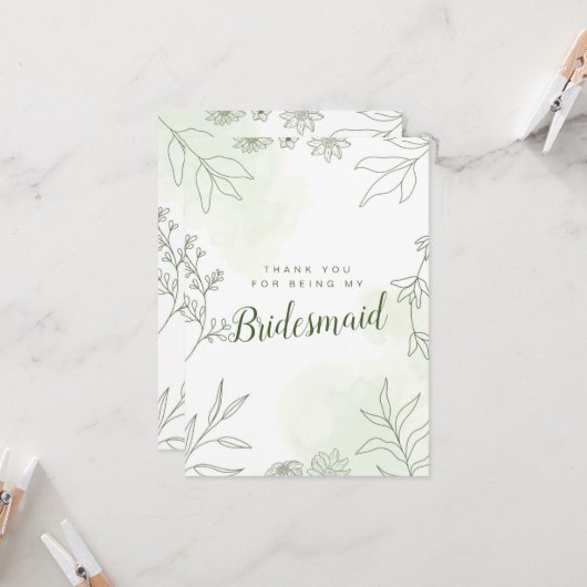 ウェディングプライズの感謝を伝えるカード カード (正面/裏面インサイチュ)