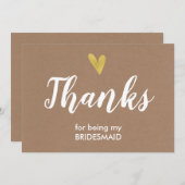 ウェディングプランナーに感謝を伝えるカード | クラフト サンキューカード (正面/裏面)