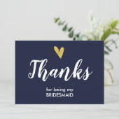 ウェディングプランナーに感謝を伝えるカード | ネイビー サンキューカード (スタンド正面)