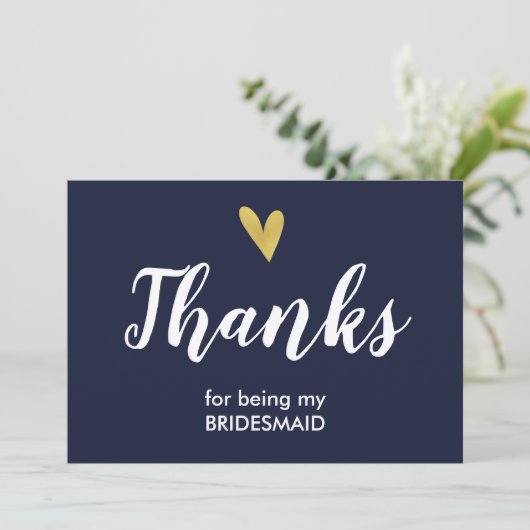 ウェディングプランナーに感謝を伝えるカード | ネイビー サンキューカード (スタンド正面)
