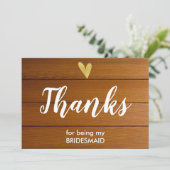 ウェディングプランナーに感謝を伝えるカード | ラスティックウッド サンキューカード (スタンド正面)